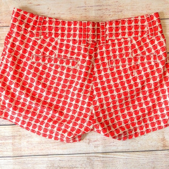 3/$20 J. Crew Red Delicious Apple Print Shorts - Picture 6 of 7